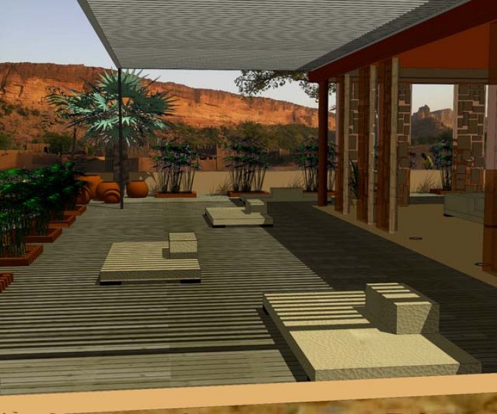 Them'A Architecture - Scénographie pour le Lodge d'un Hôtel au Mali - 2008