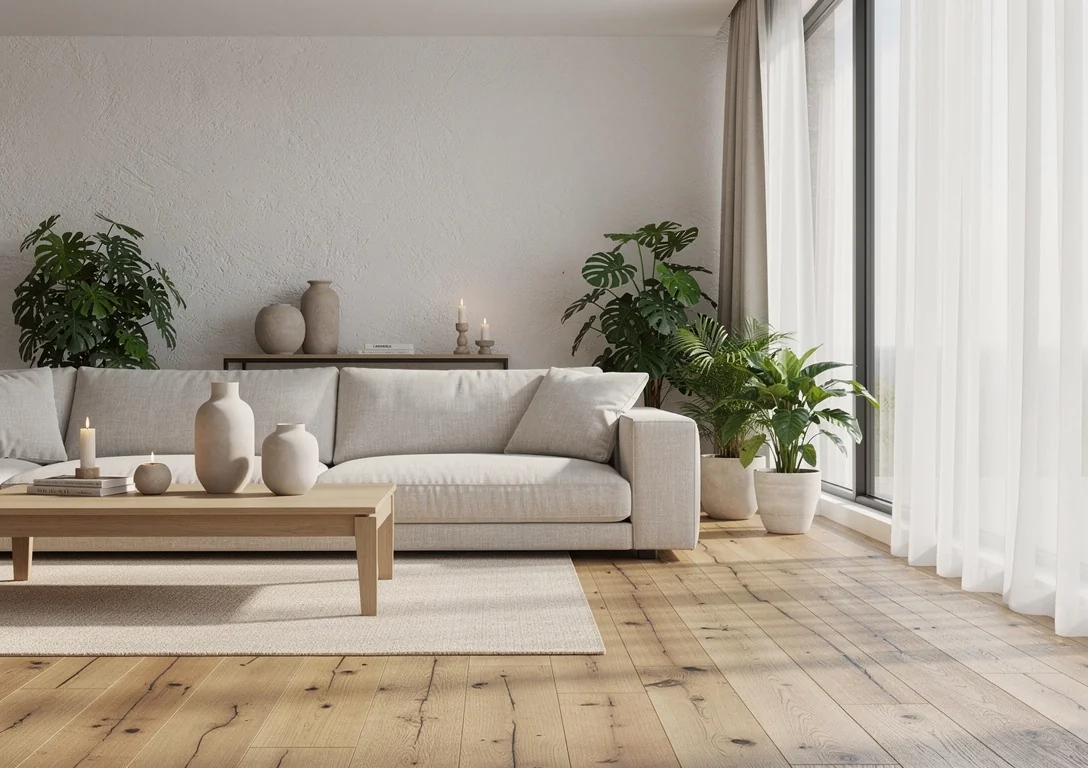 Intérieur chaleureux et lumineux