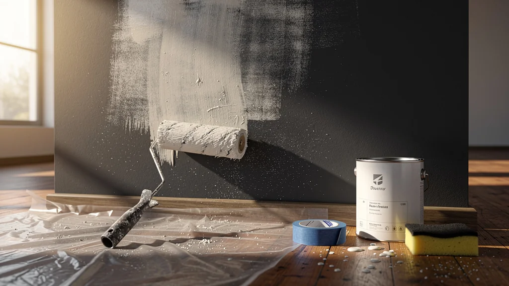 La sous-couche premier prix a-t-elle suffi sur un mur foncé ?